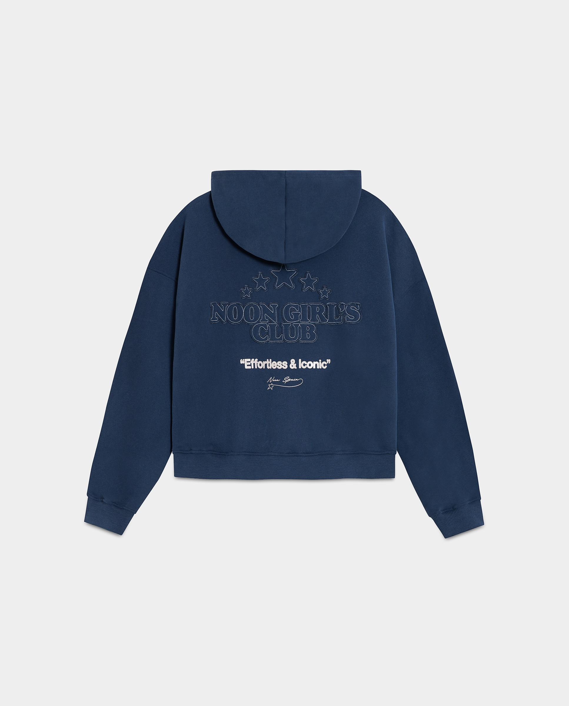 Sweatshirt com Capuz e Print Posterior Azul-escuro-6