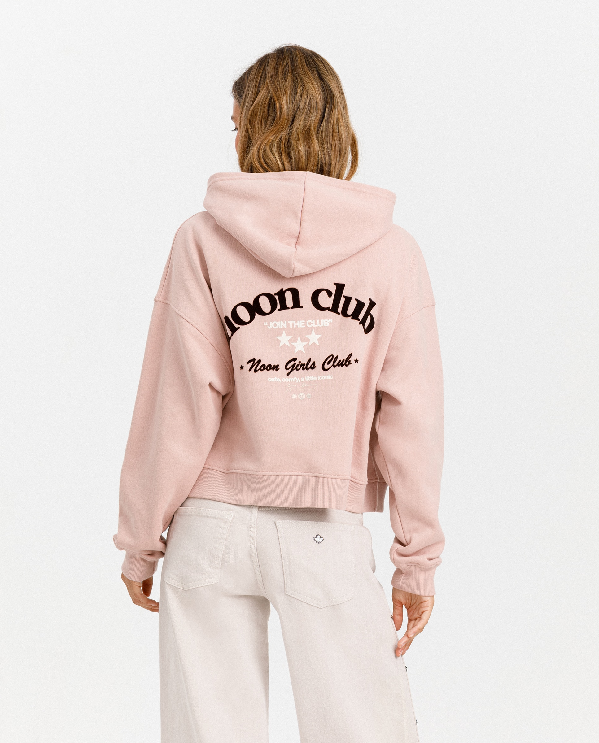 Sweatshirt com Logo e Estrelas Rosa-claro-2