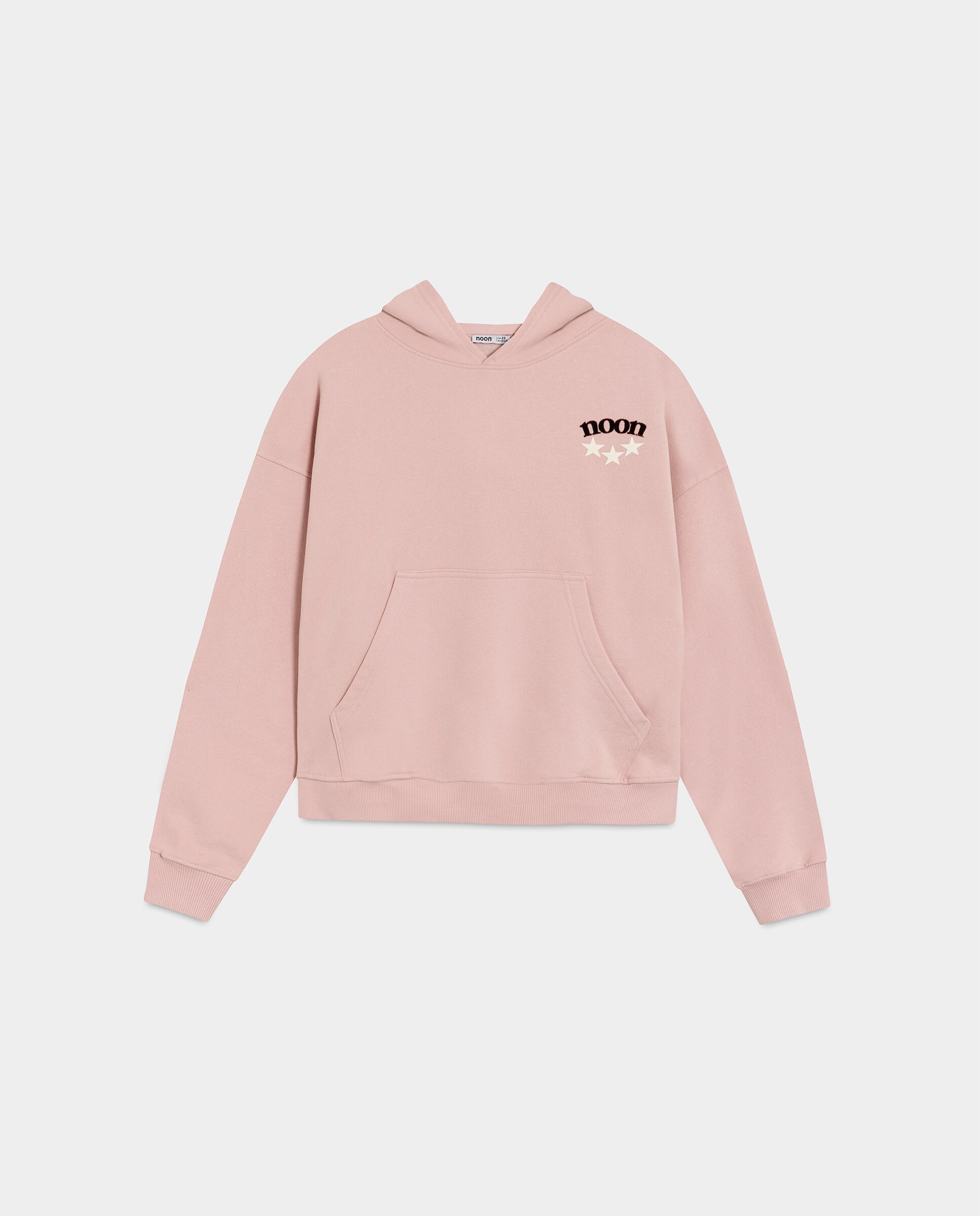 Sweatshirt com Logo e Estrelas Rosa-claro-5