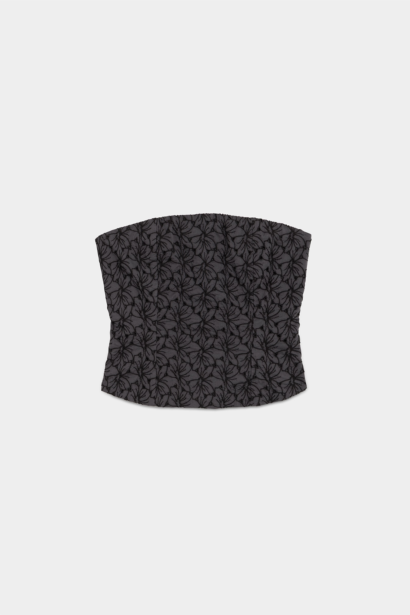 Top Bandeau Estampado Cinzento-escuro-5