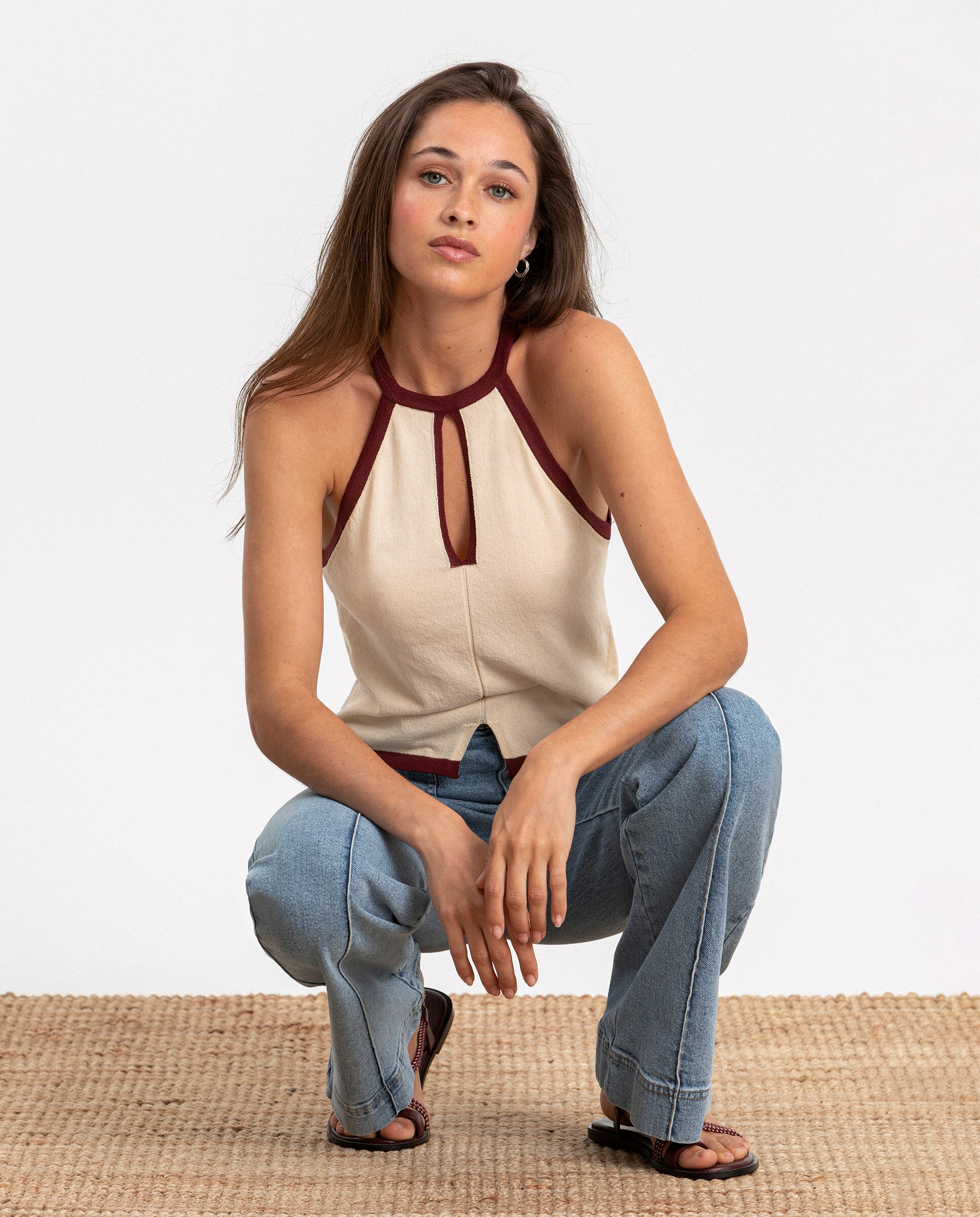 Top Halter Contraste Cru-3
