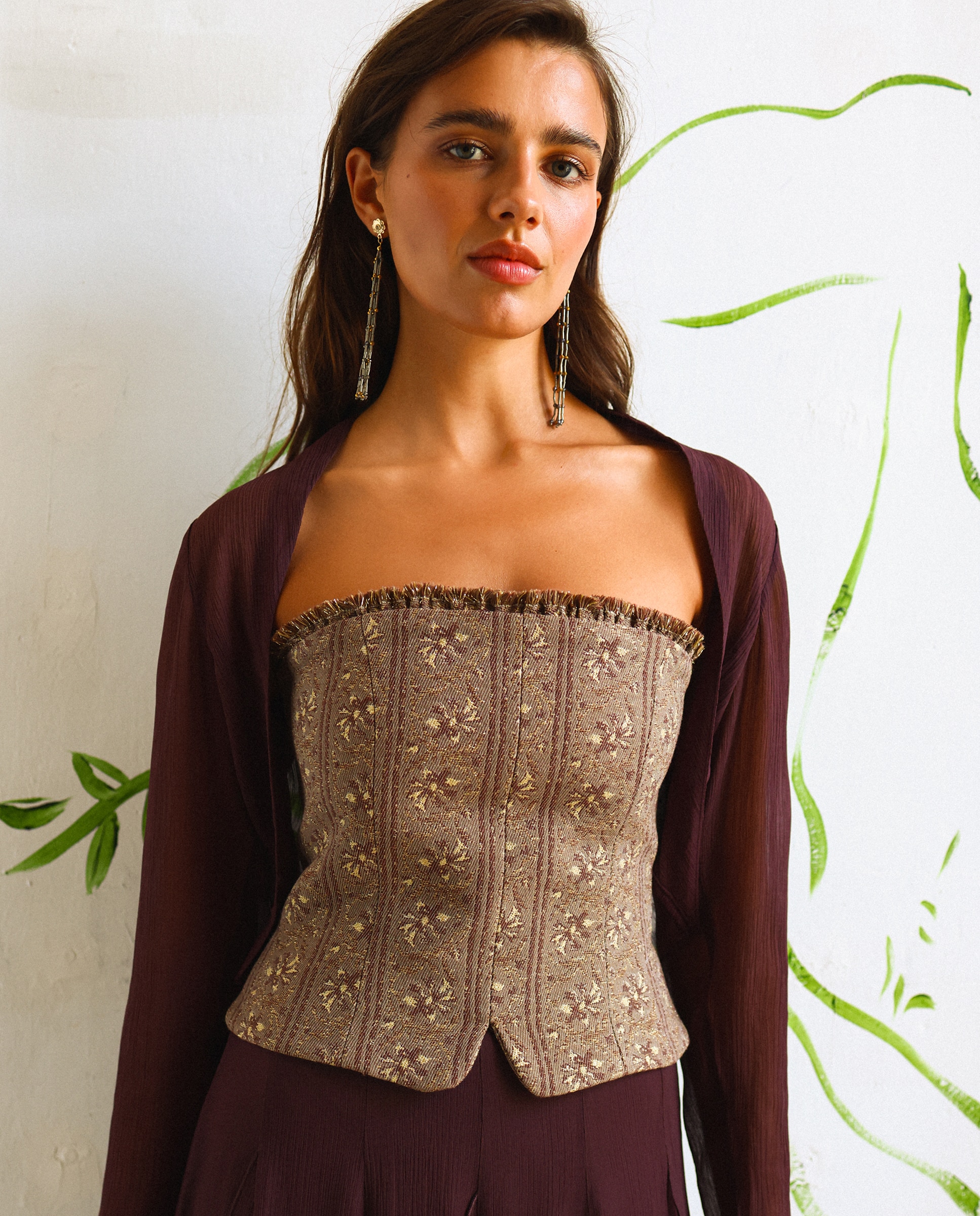 Top Halter com Laçada na Gola Azul-3