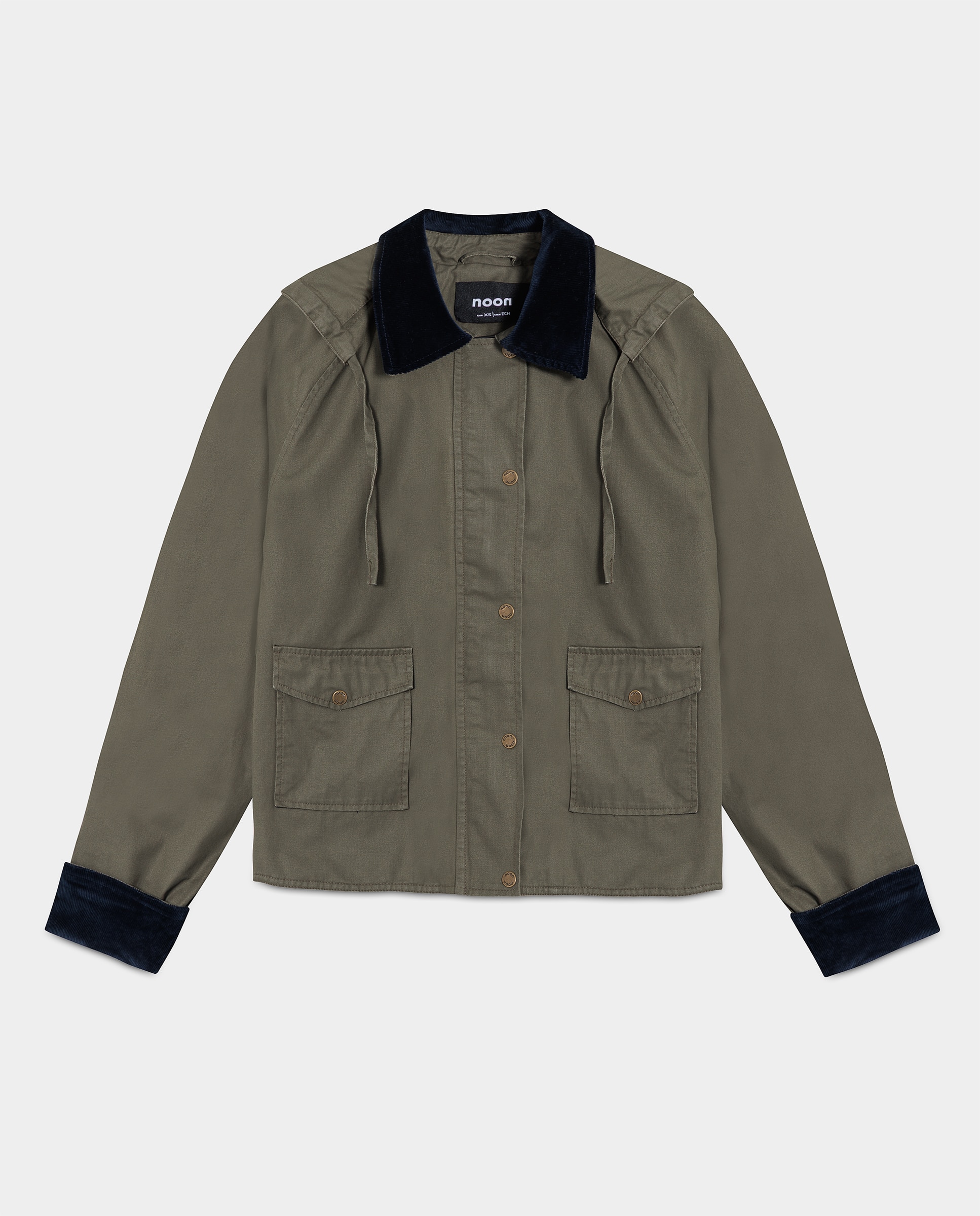 Parka Impermeável com Capuz Verde-5