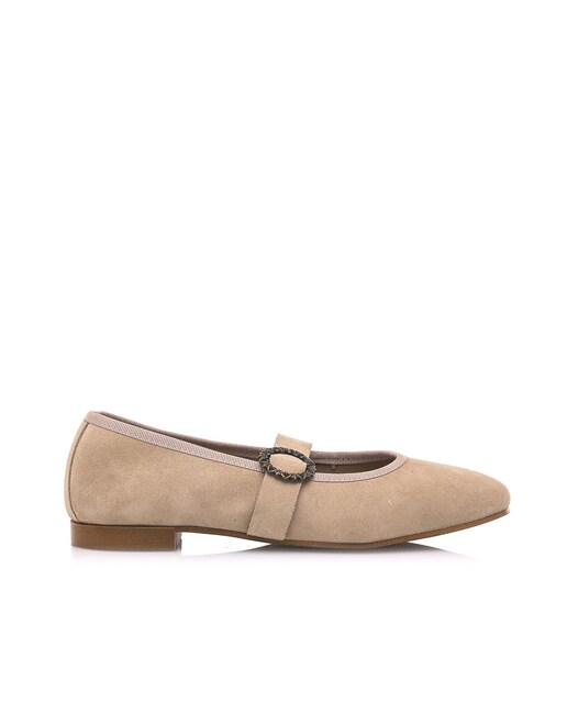 Imagem 0 de Sapatos de Presilha em Camurça com Detalhe na Lateral