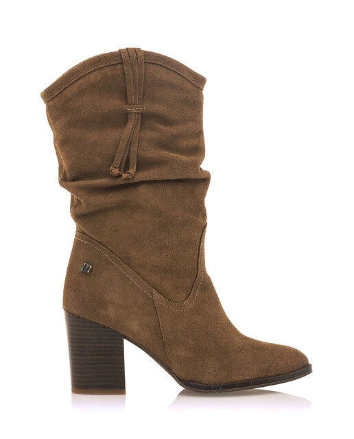 Imagem 0 de Botas de Salto Estilo Cowboy em Pele