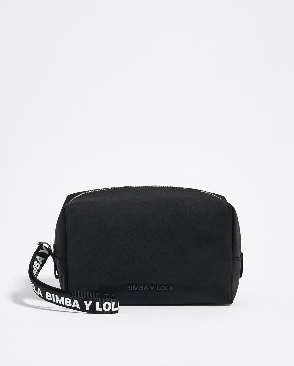 Necessaire com Fecho Zip e Alça com Logo Preto-1