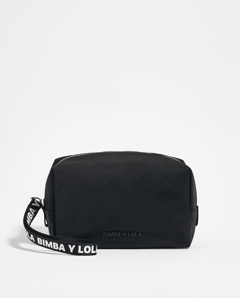 Necessaire com Fecho Zip e Alça com Logo Preto-1