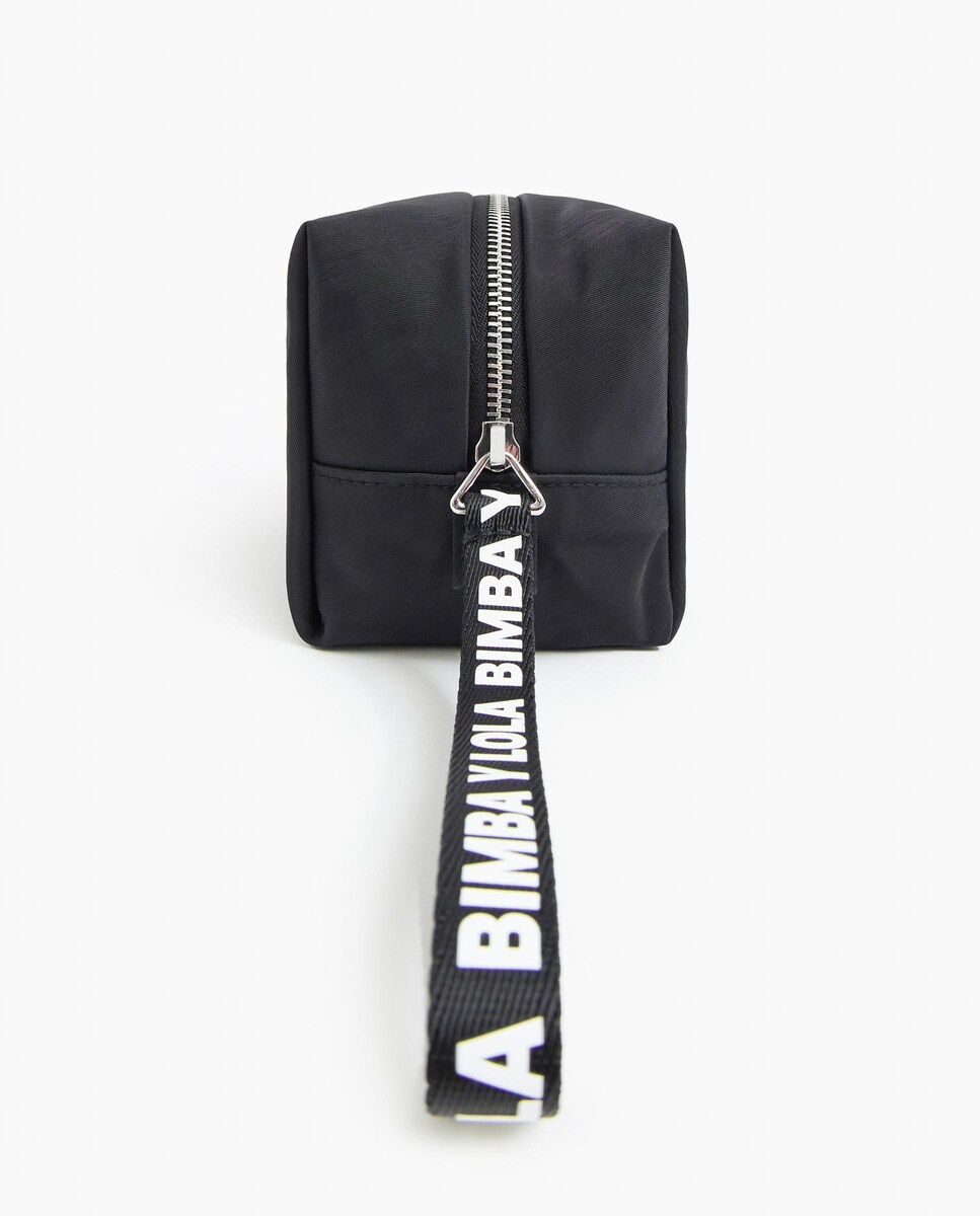 Necessaire com Fecho Zip e Alça com Logo Preto-2