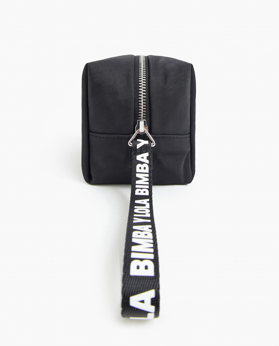 Necessaire com Fecho Zip e Alça com Logo Preto-2