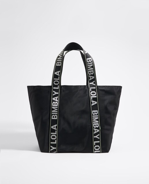 Imagem 0 de Mala de Ombro de Nylon em Preto