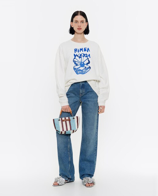 Imagem 0 de Mala de Mão Mini com Estampado às Riscas