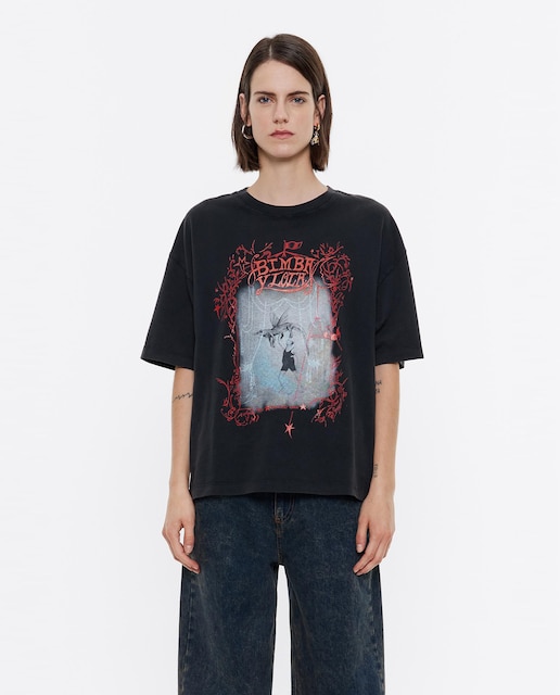 Imagem 0 de T-shirt Oversize com Desenho Frontal