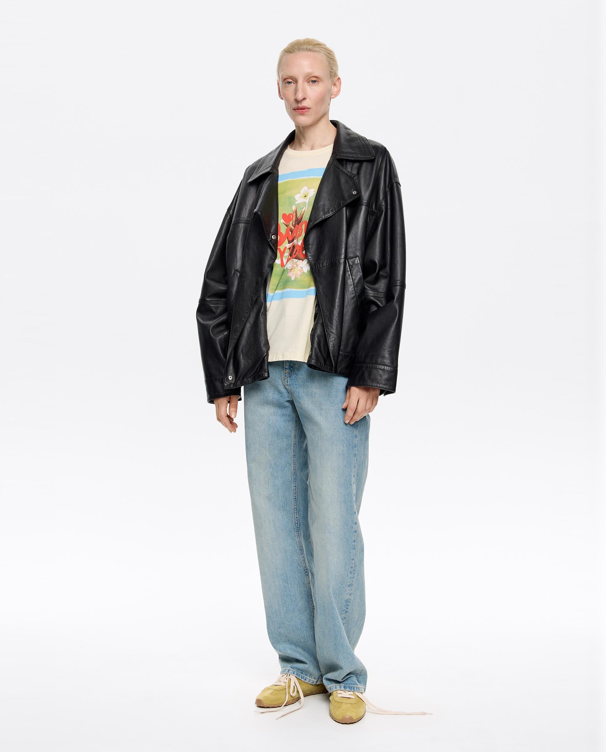 Imagem 0 de Blusão de Pele com Botões