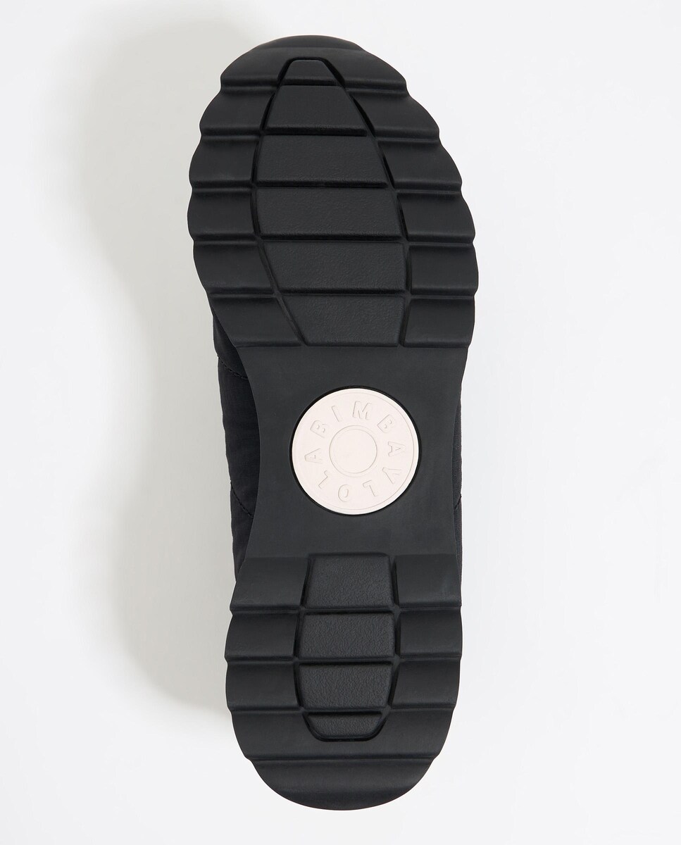 Sapatilhas de Pele Estilo Retro com Atacadores Preto-5