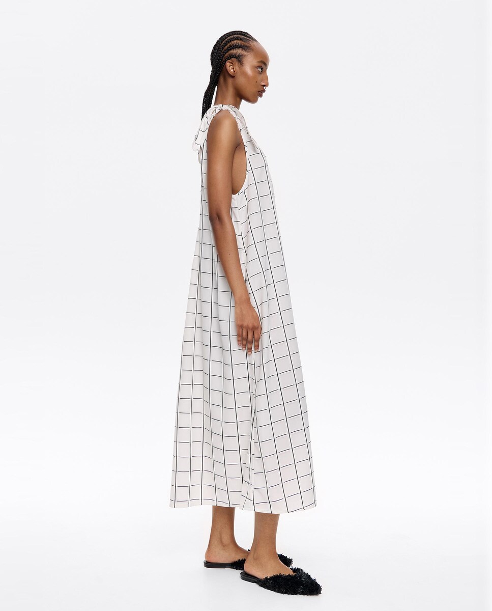 Vestido Linha A com Laços Cru-2