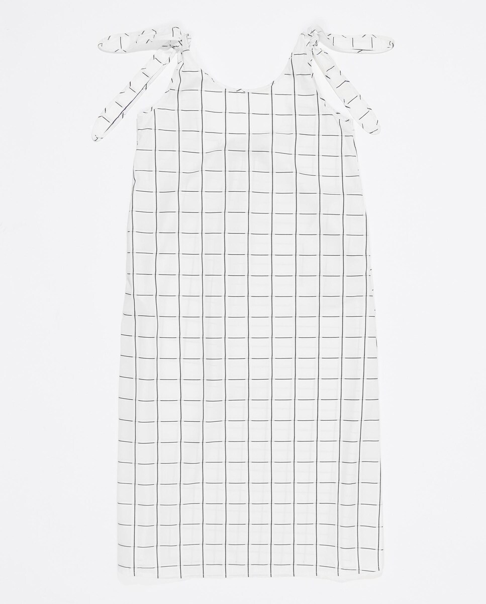 Vestido Linha A com Laços Cru-5