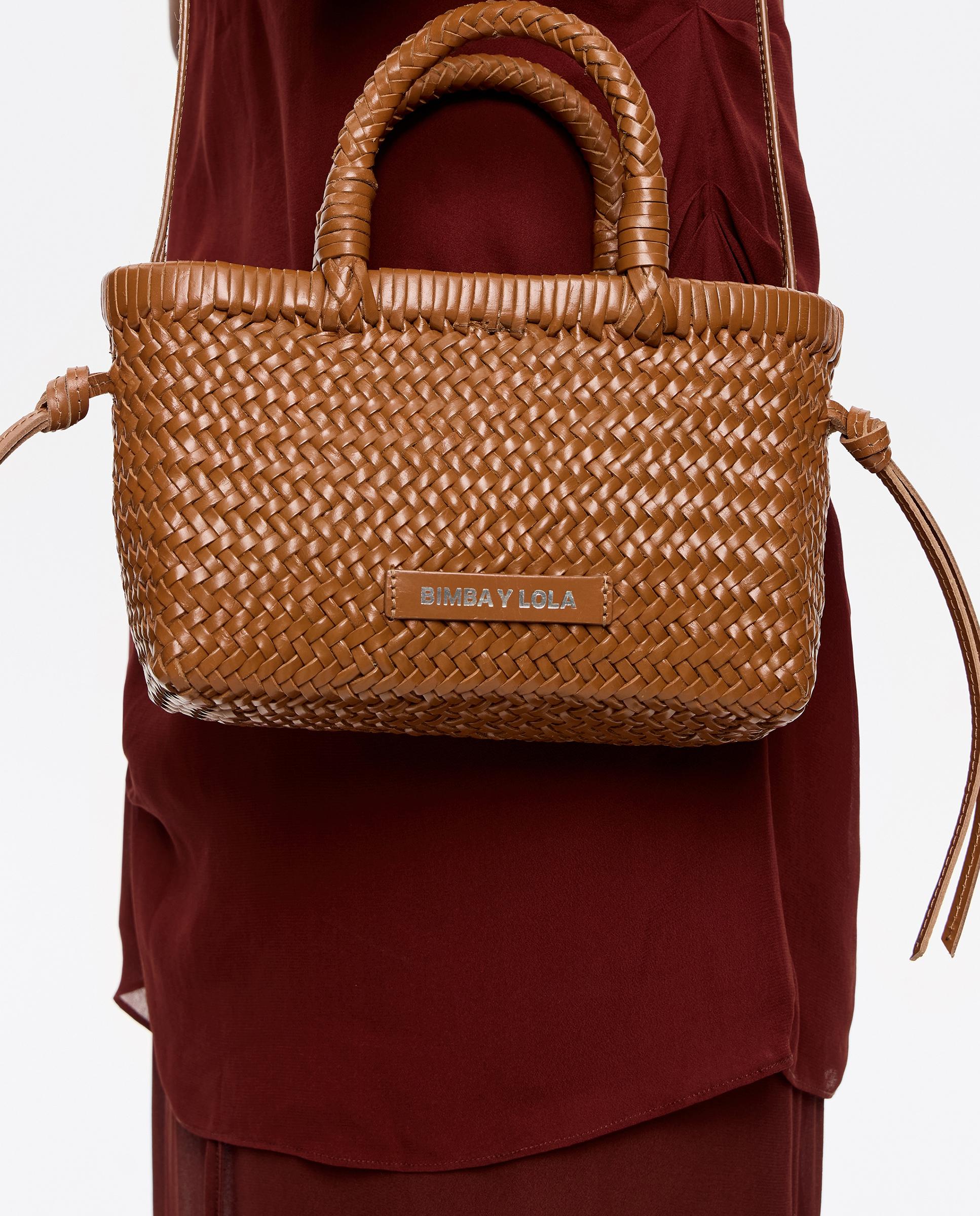 Mala de Mão Mini de Pele Castanho-2