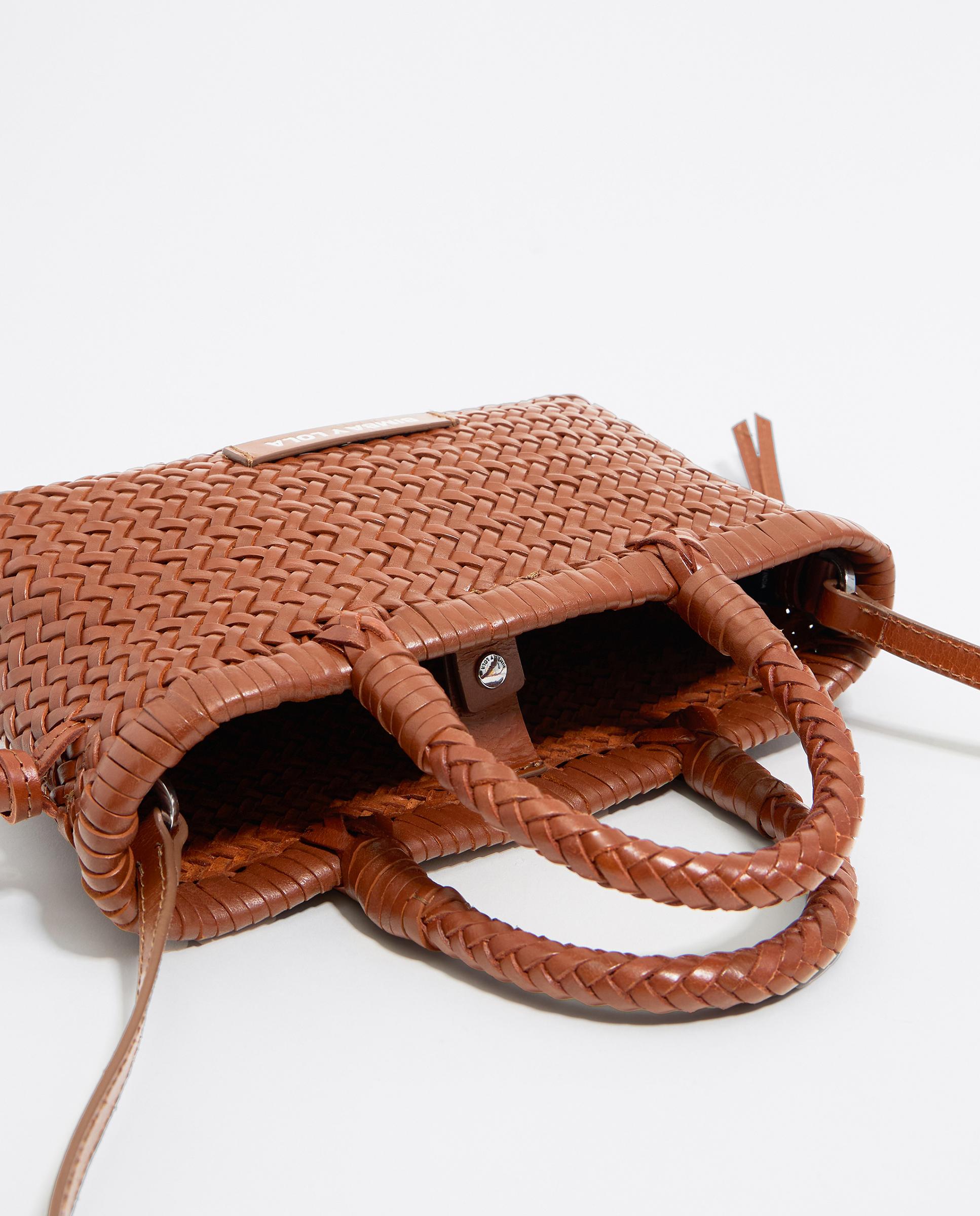 Mala de Mão Mini de Pele Castanho-3