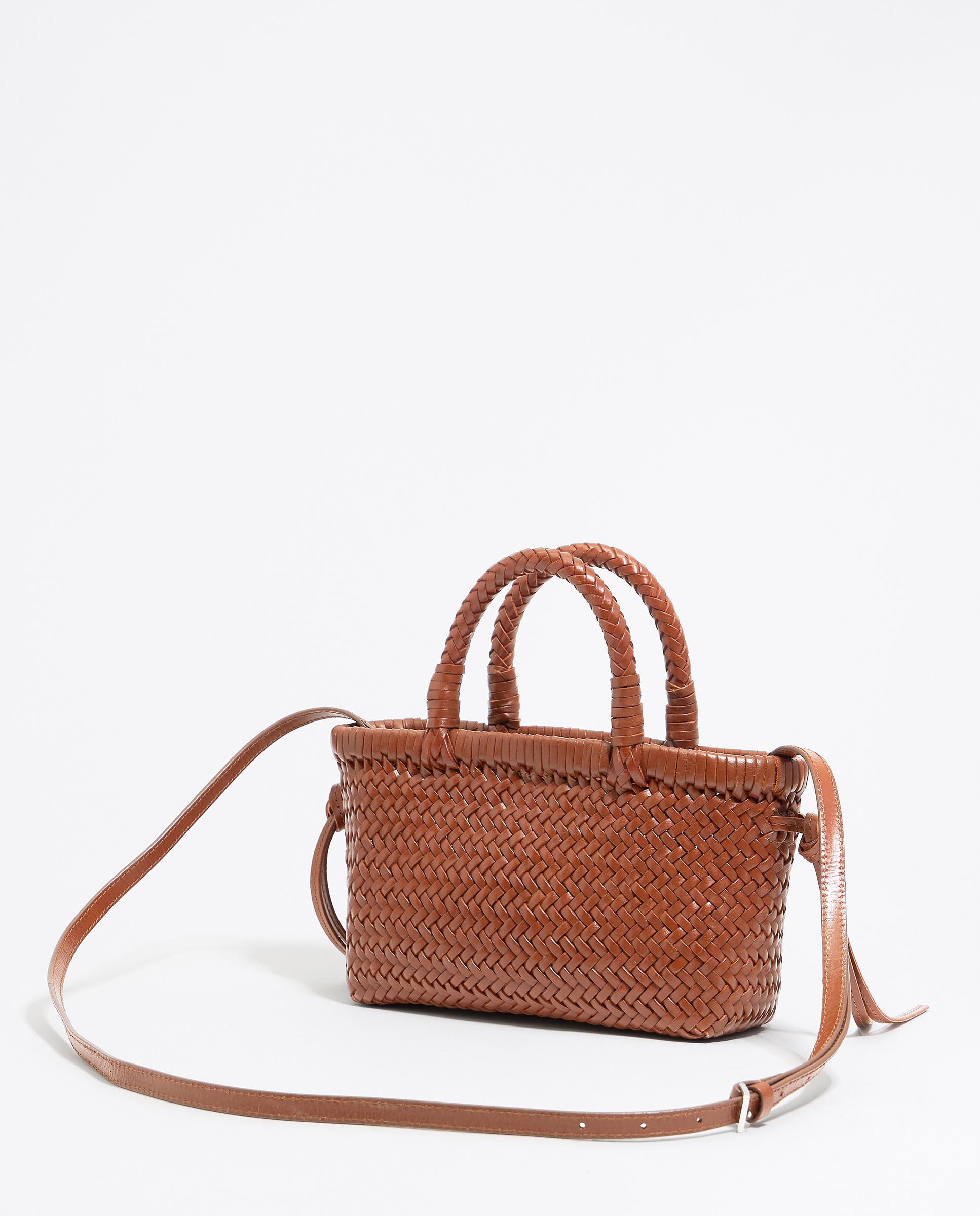 Mala de Mão Mini de Pele Castanho-5