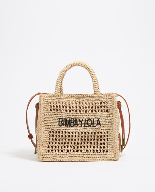 Imagem 0 de Mala de Ombro Shopper Pequena de Ráfia