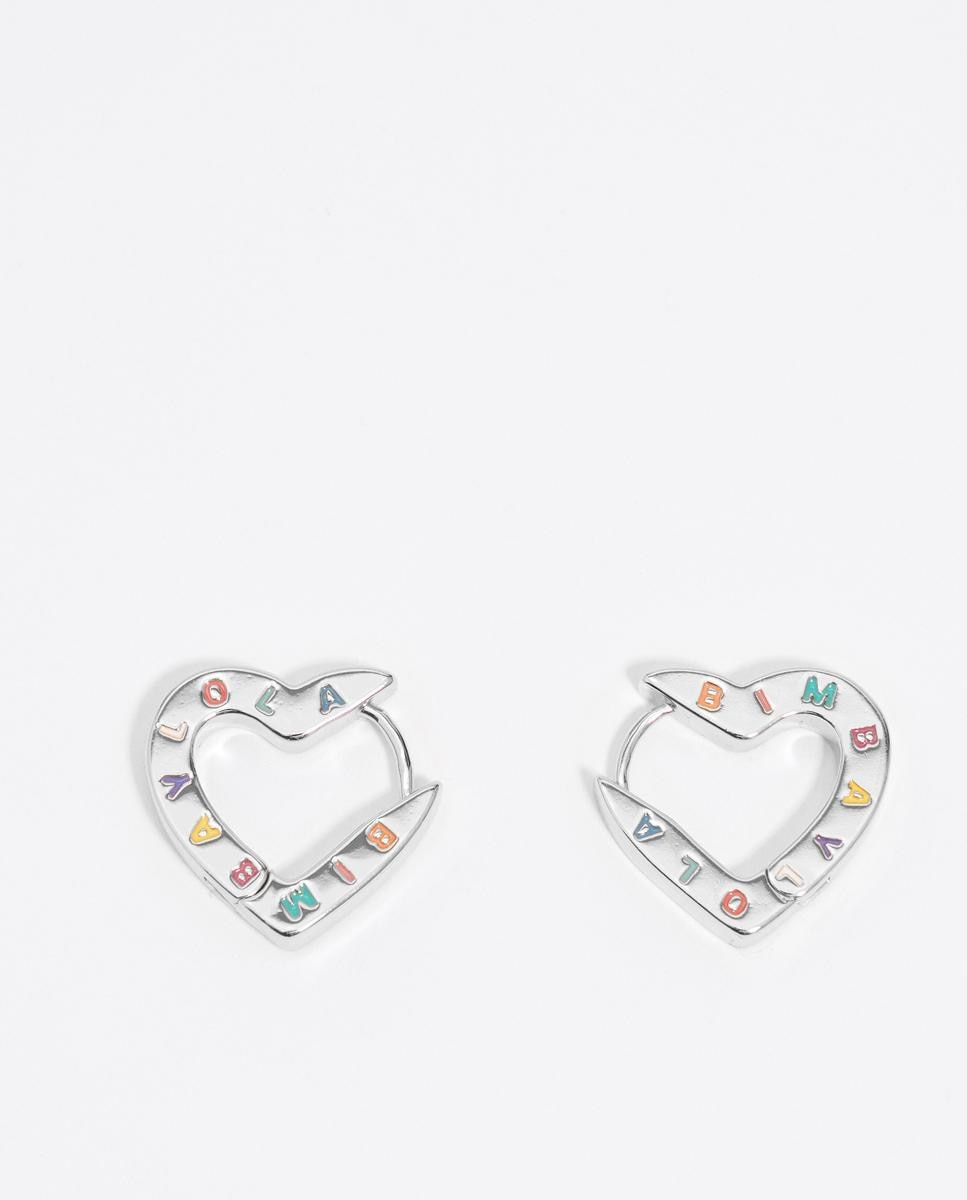 Imagem 0 de Brincos de Argola com Logo Coração