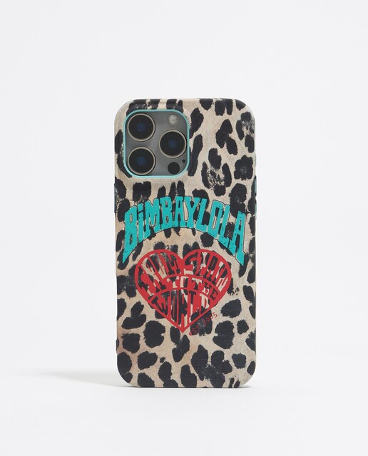 Imagem 0 de Funda para Telemóvel Iphone 15 Pro Max de Silicone com Leopardo Coração
