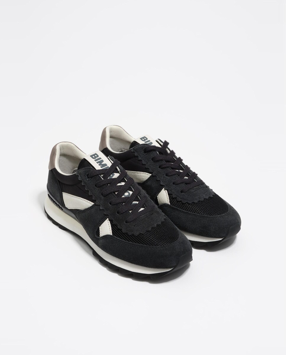 Sapatilhas de Pele 13 19 com Atacadores Preto-2