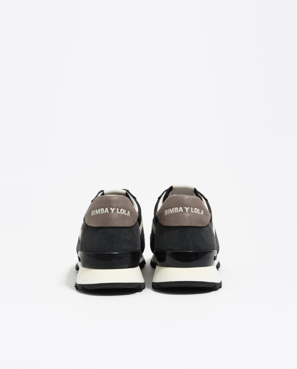 Sapatilhas de Pele 13 19 com Atacadores Preto-3