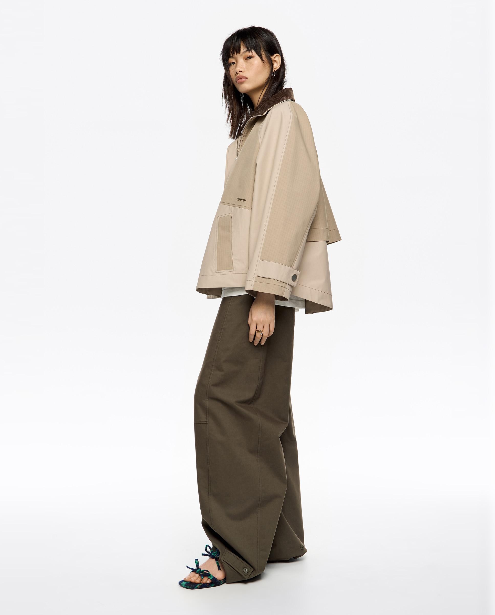 Gabardina Bicolor Linha a Pedra-2