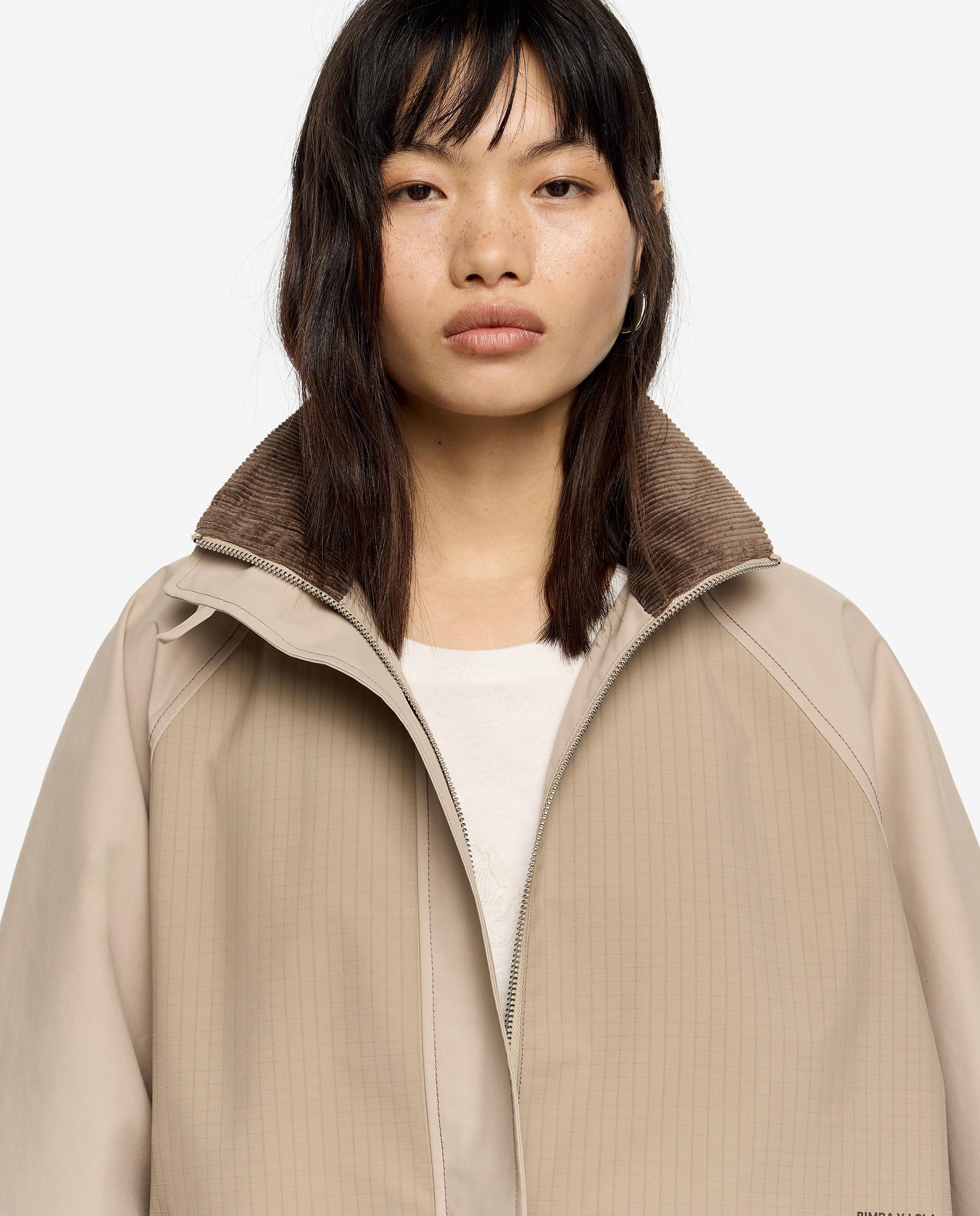 Gabardina Bicolor Linha a Pedra-4