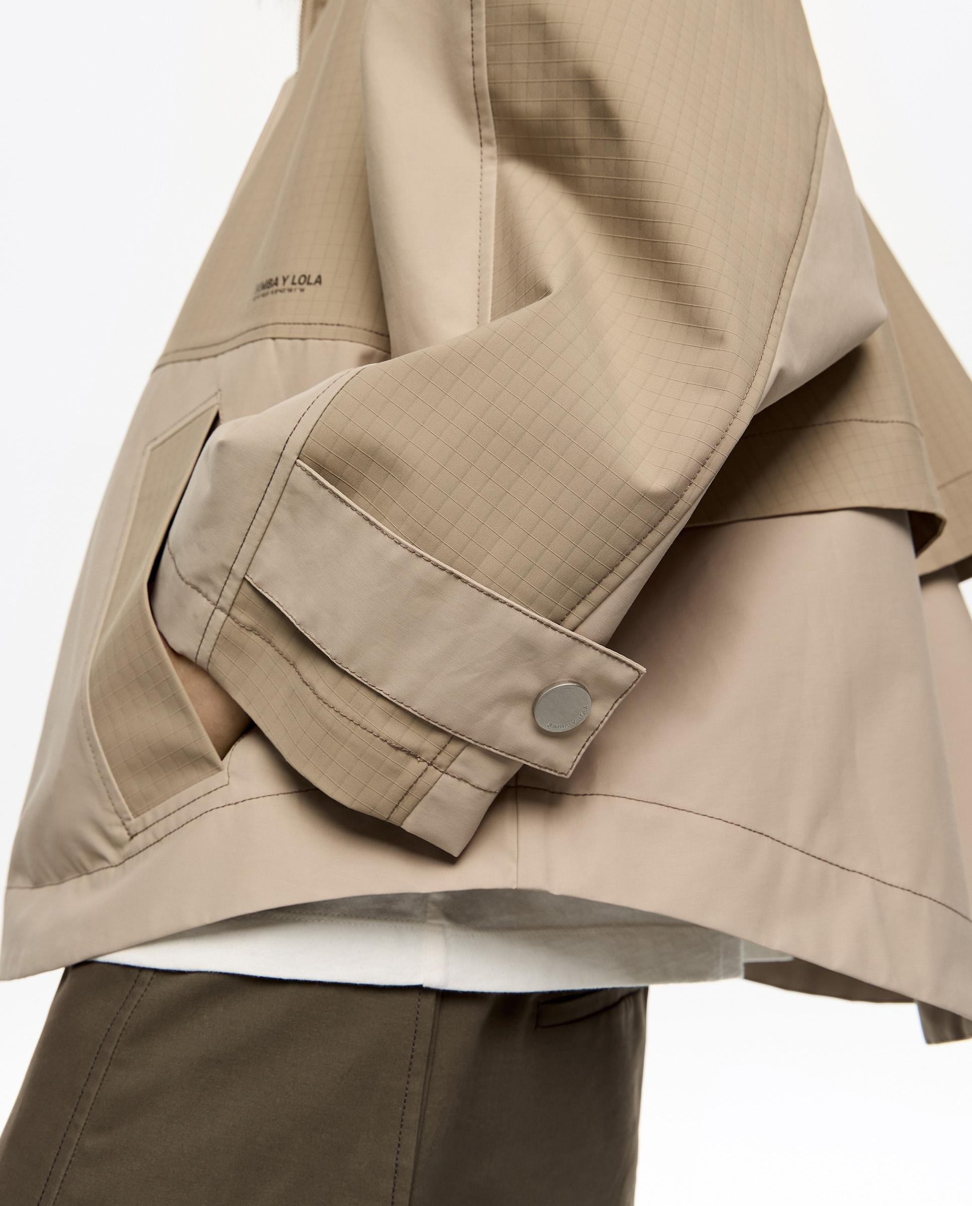 Gabardina Bicolor Linha a Pedra-5