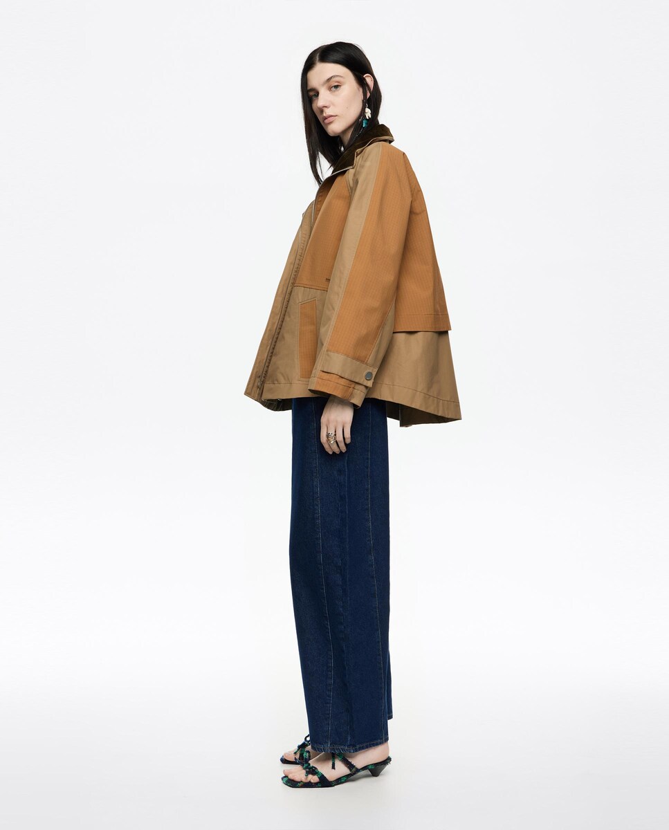 Gabardina Linha a Algodão Técnico Castanho-2