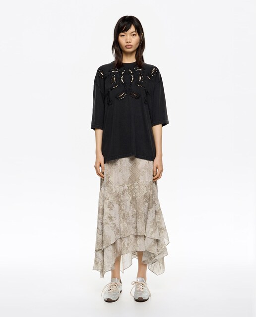 Imagem 0 de Saia Plissada Irregular