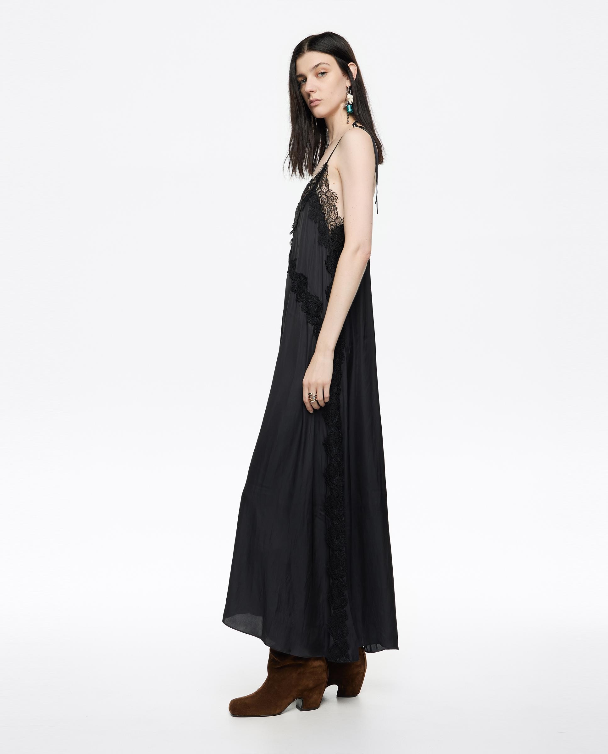 Vestido Fluído em Renda Azul-marinho-2