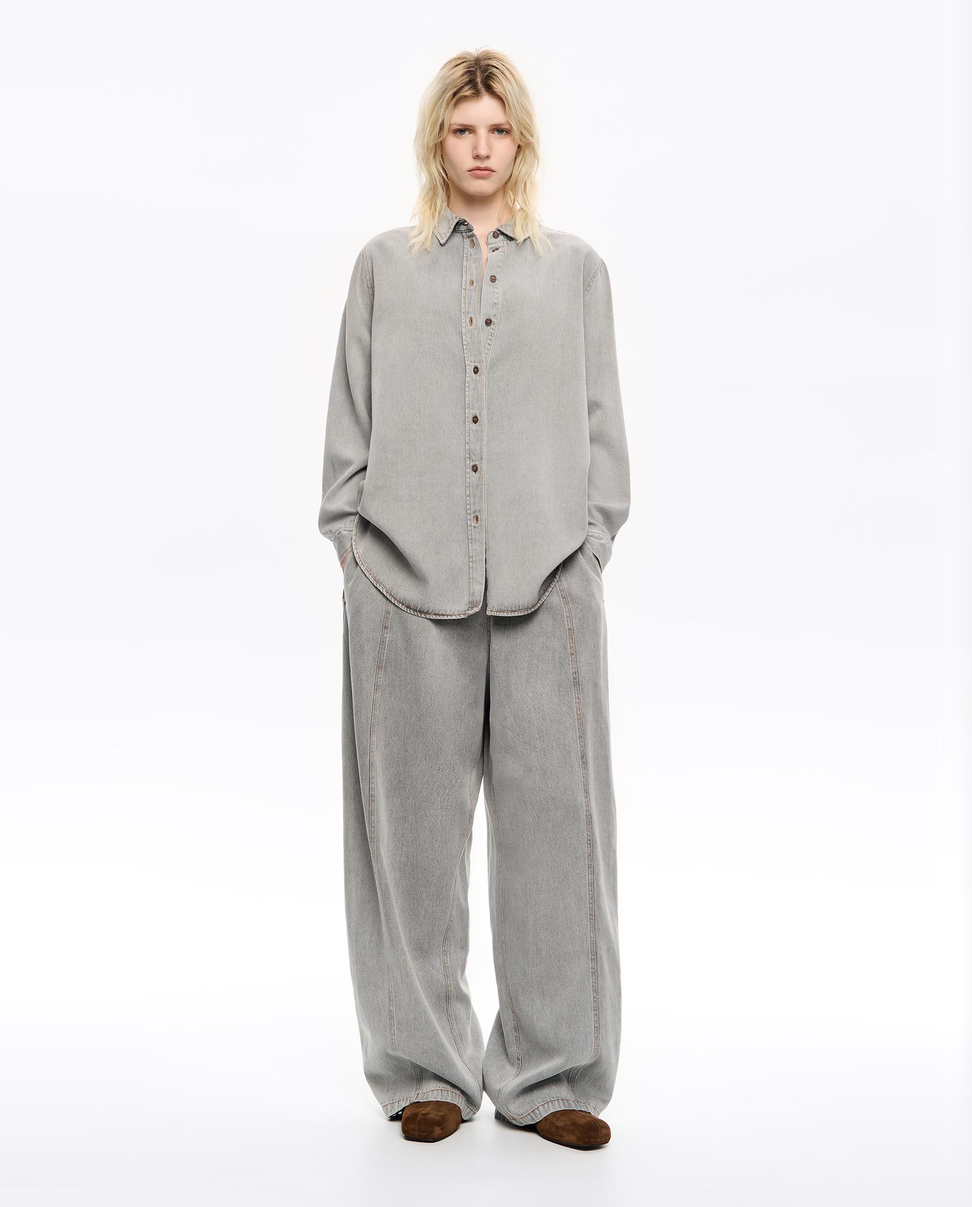 Imagem 0 de Calças Largas Denim Fluidas