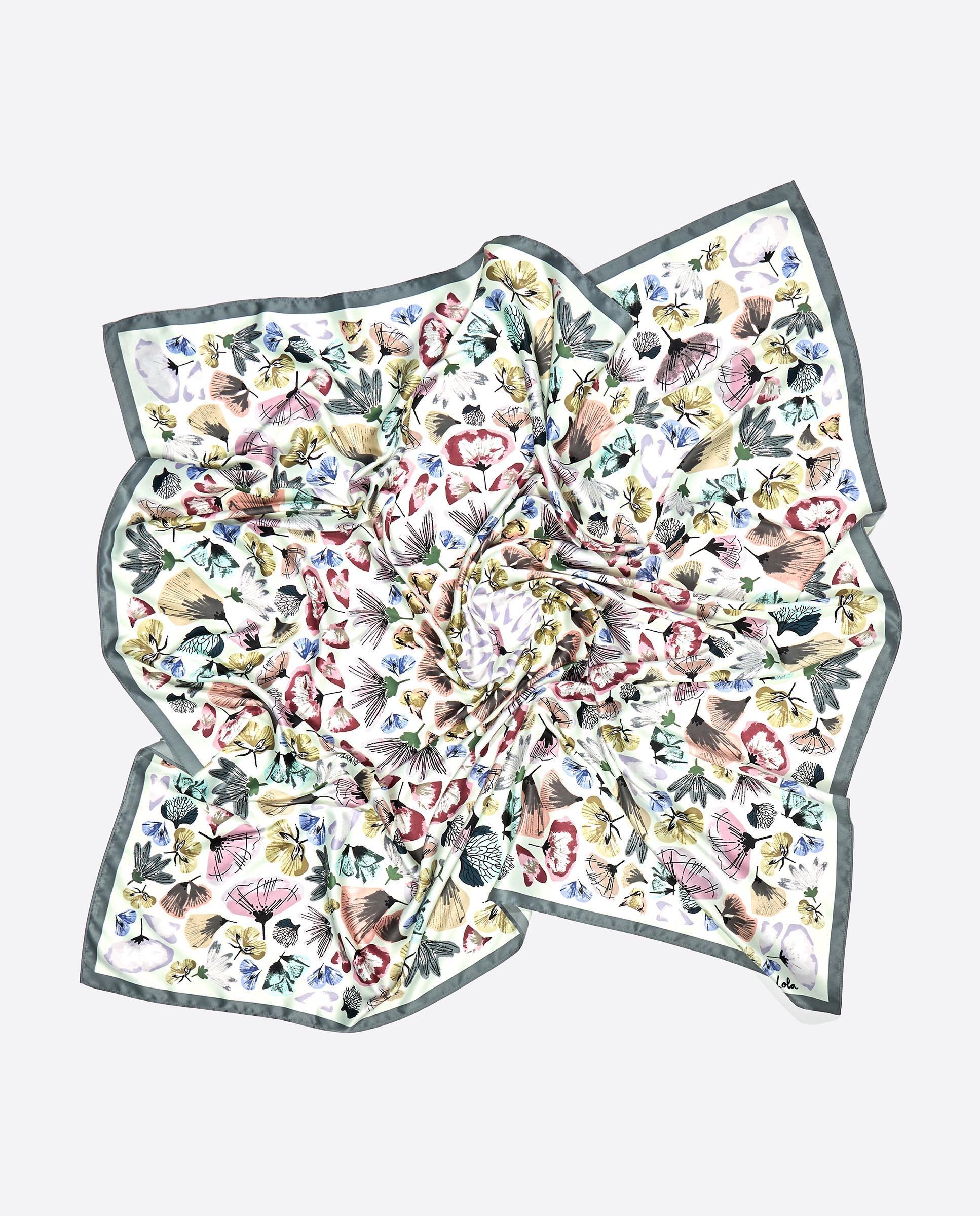 Écharpe Flores Caleidoscópio Marfim-3