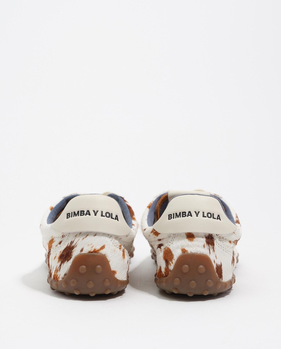 Sapatilhas Desportivas com Atacadores e Design Inovador Branco / Castanho-4