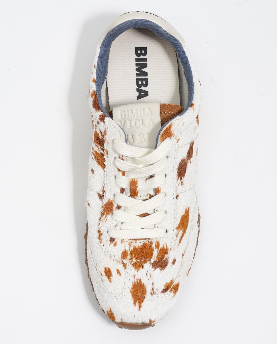 Sapatilhas Desportivas com Atacadores e Design Inovador Branco / Castanho-5