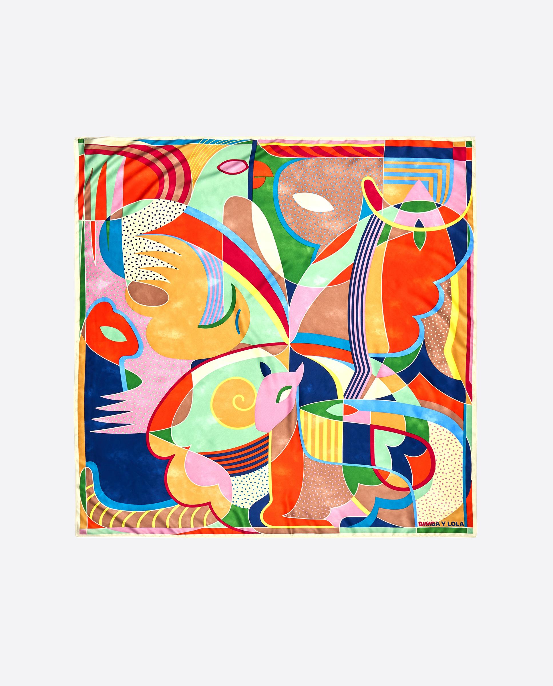 Imagem 0 de Écharpe Formas Geométricas Laranja