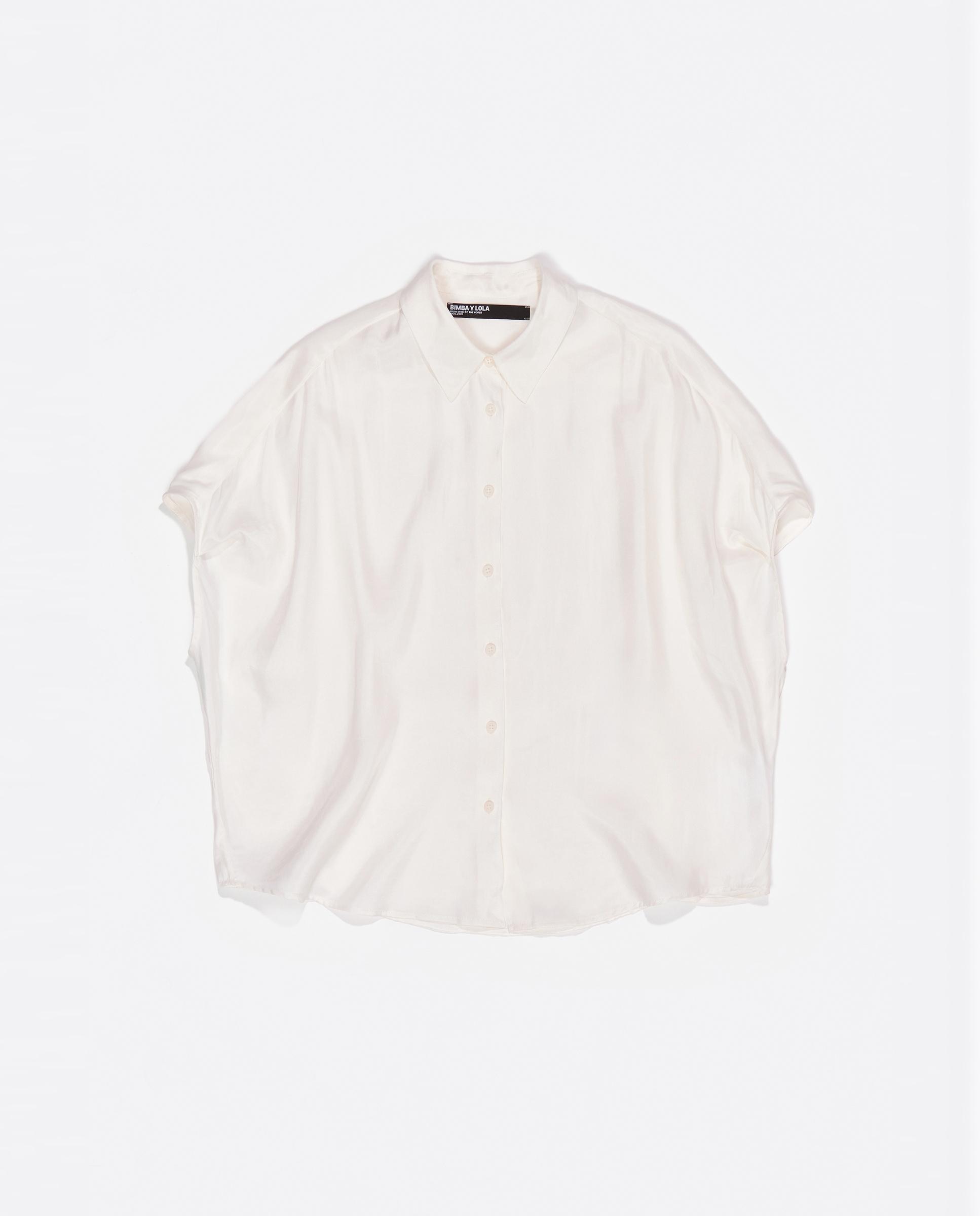 Camisa de Corte Capa Fluida Marfim-5