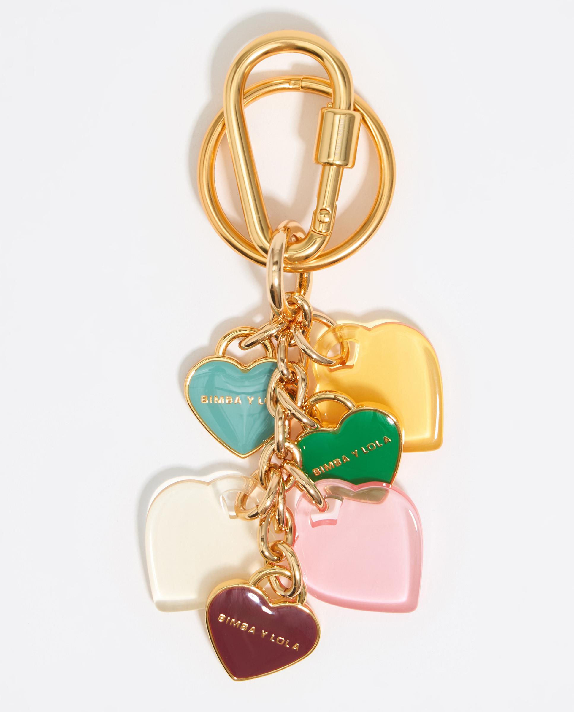 Imagem 0 de Porta-chaves Corações Dourado