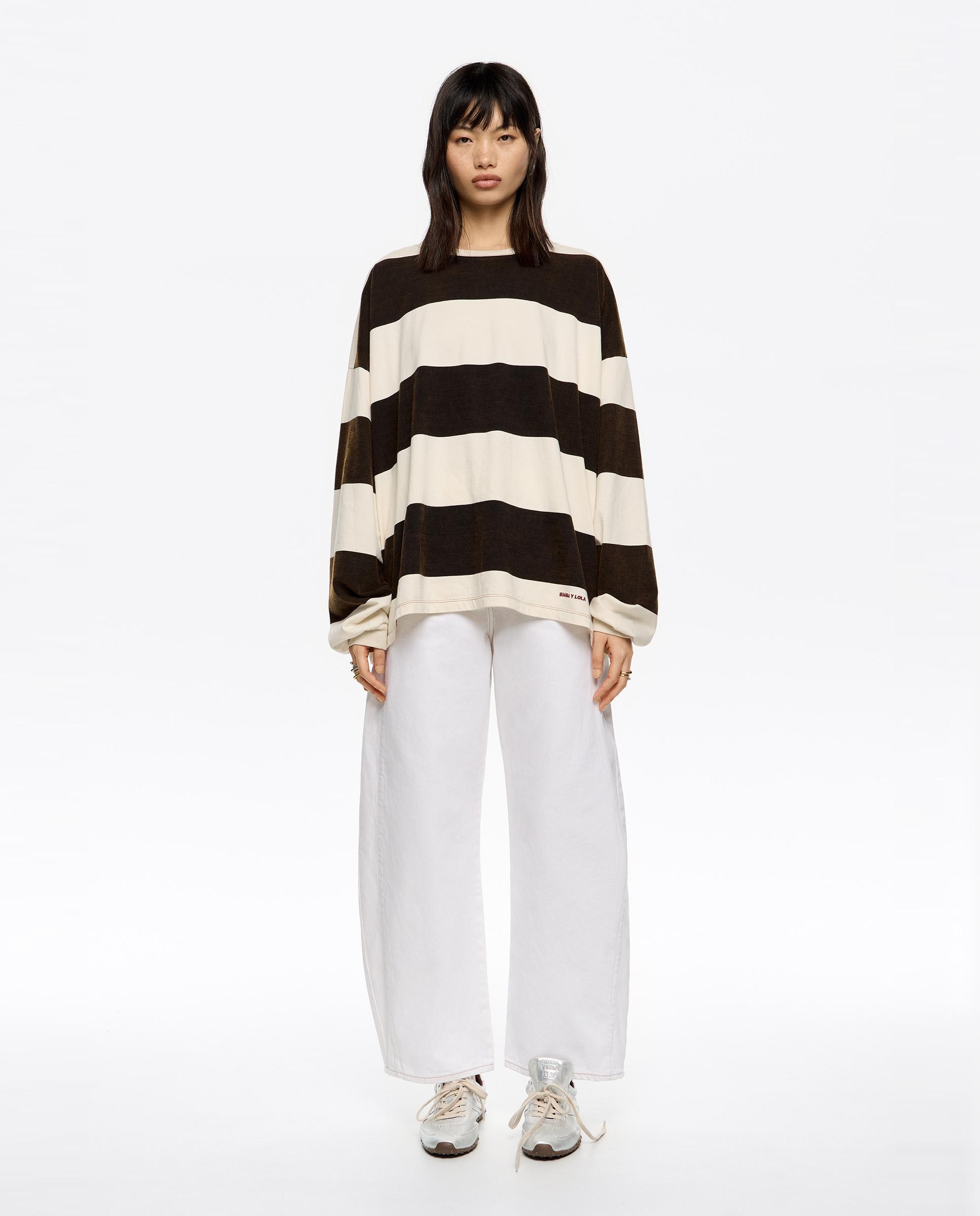 Imagem 0 de Calças com Corte a Direito Barrel de Cintura Alta