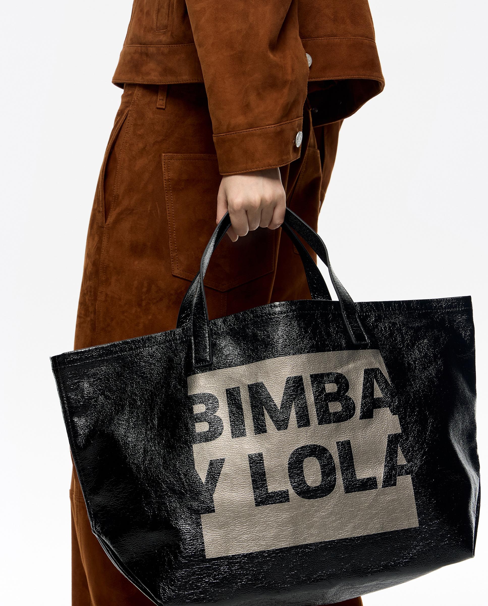 Mala de Ombro Nylon com Logo Preto-2