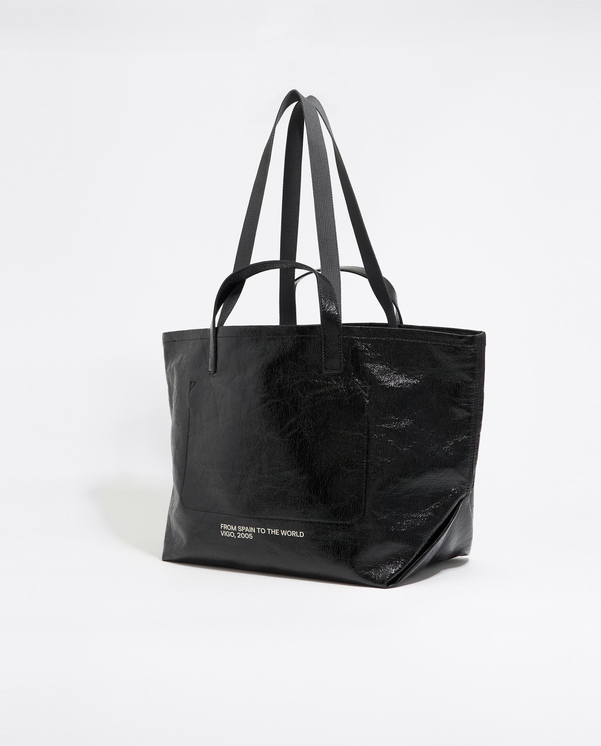 Mala de Ombro Nylon com Logo Preto-5