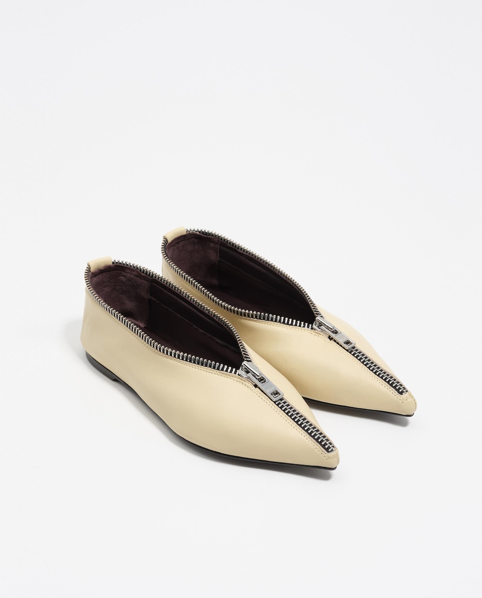 Sabrinas em Pele com Fecho Zip Natural-2