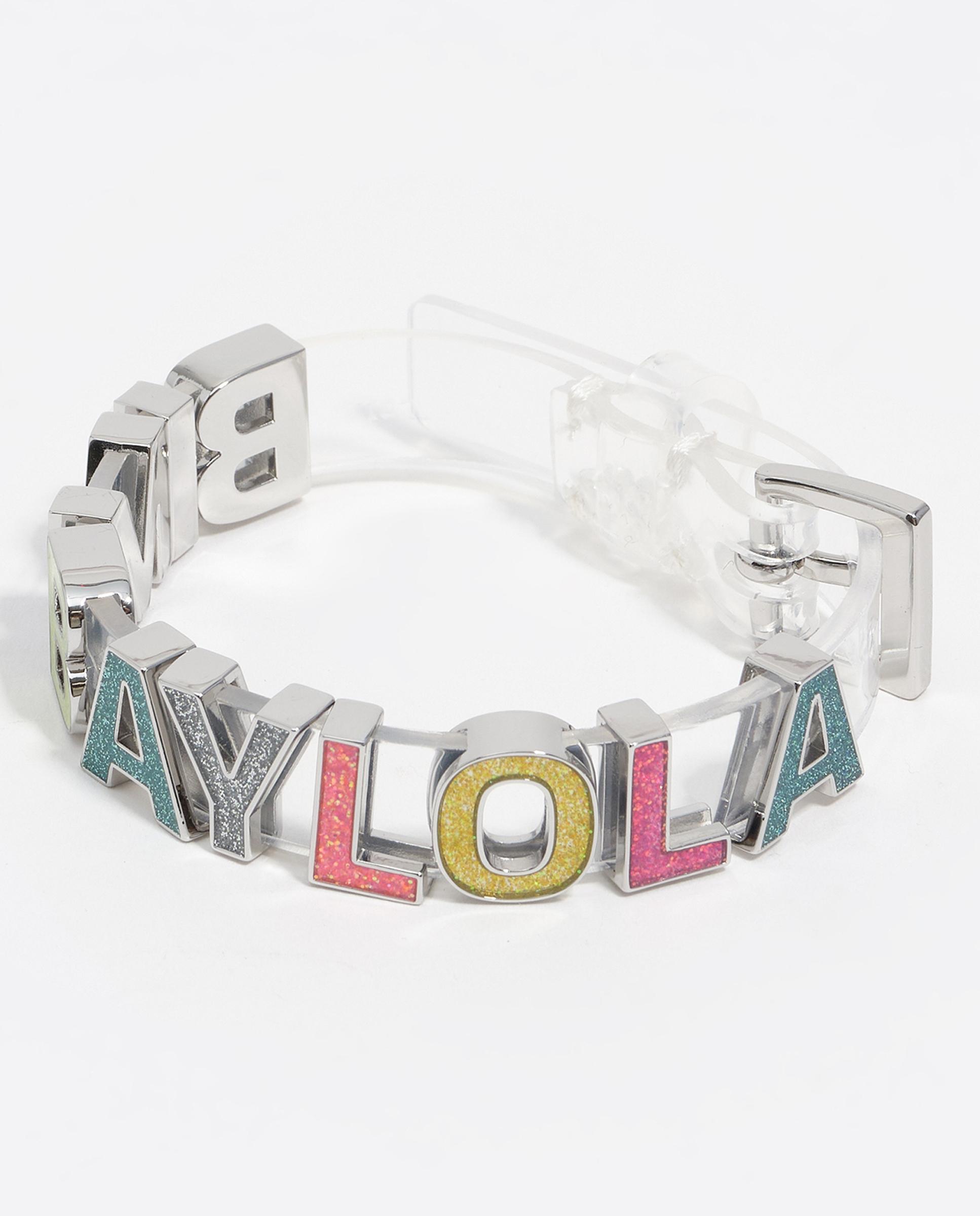 Pulsera correa logo glitter multicolor Azul-1