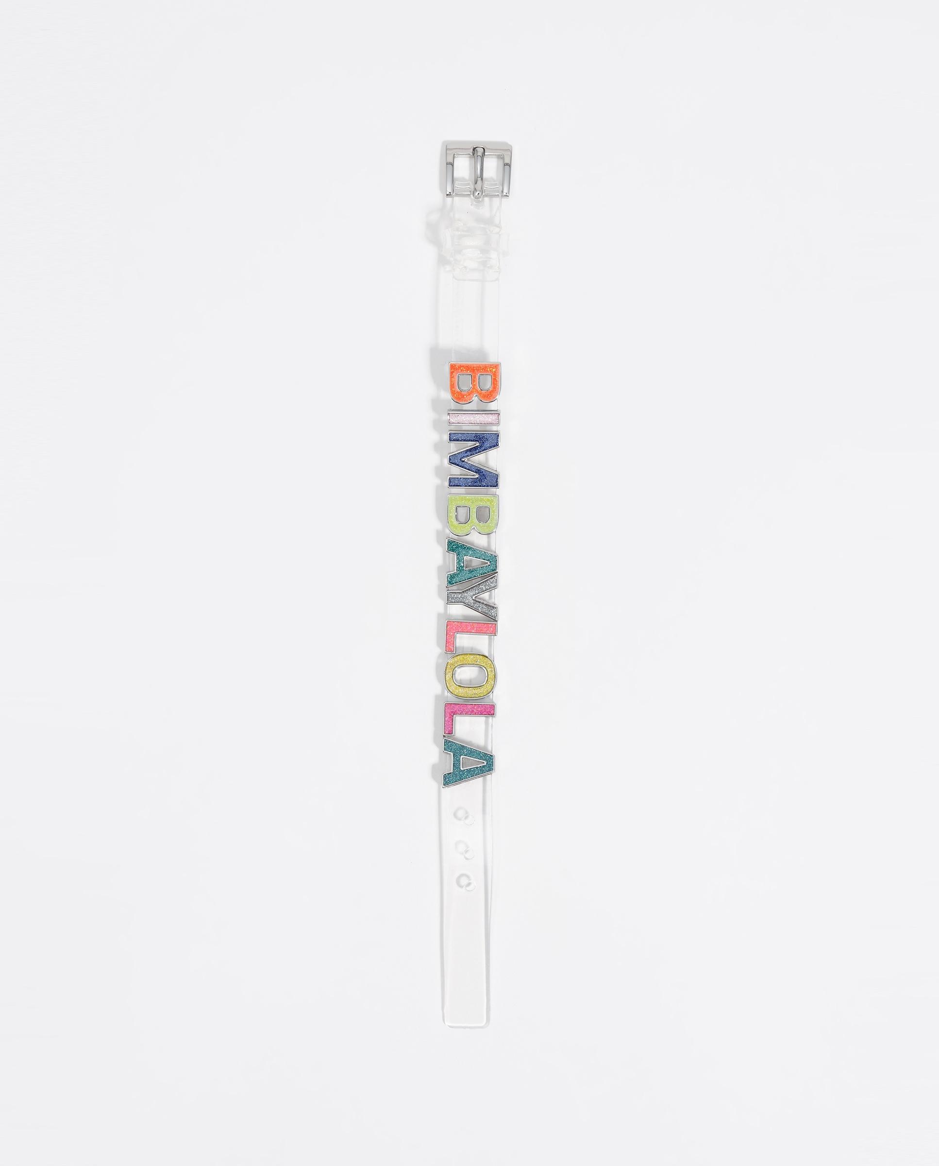 Pulsera correa logo glitter multicolor Azul-3