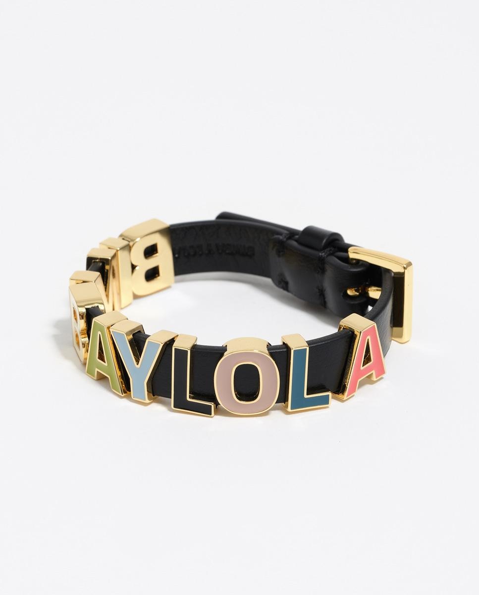 Pulseira Tira Logo Multicolor Preto-1