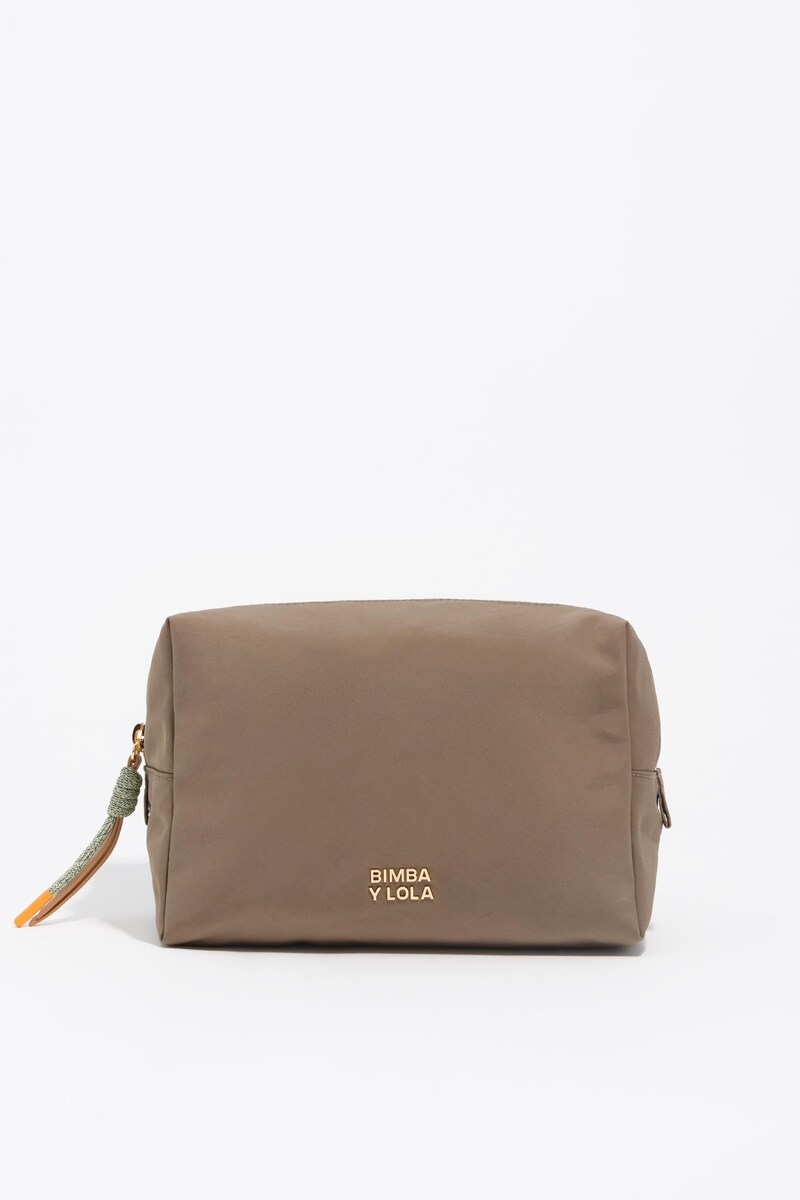 Necessaire Grande de Nylon Castanho-1