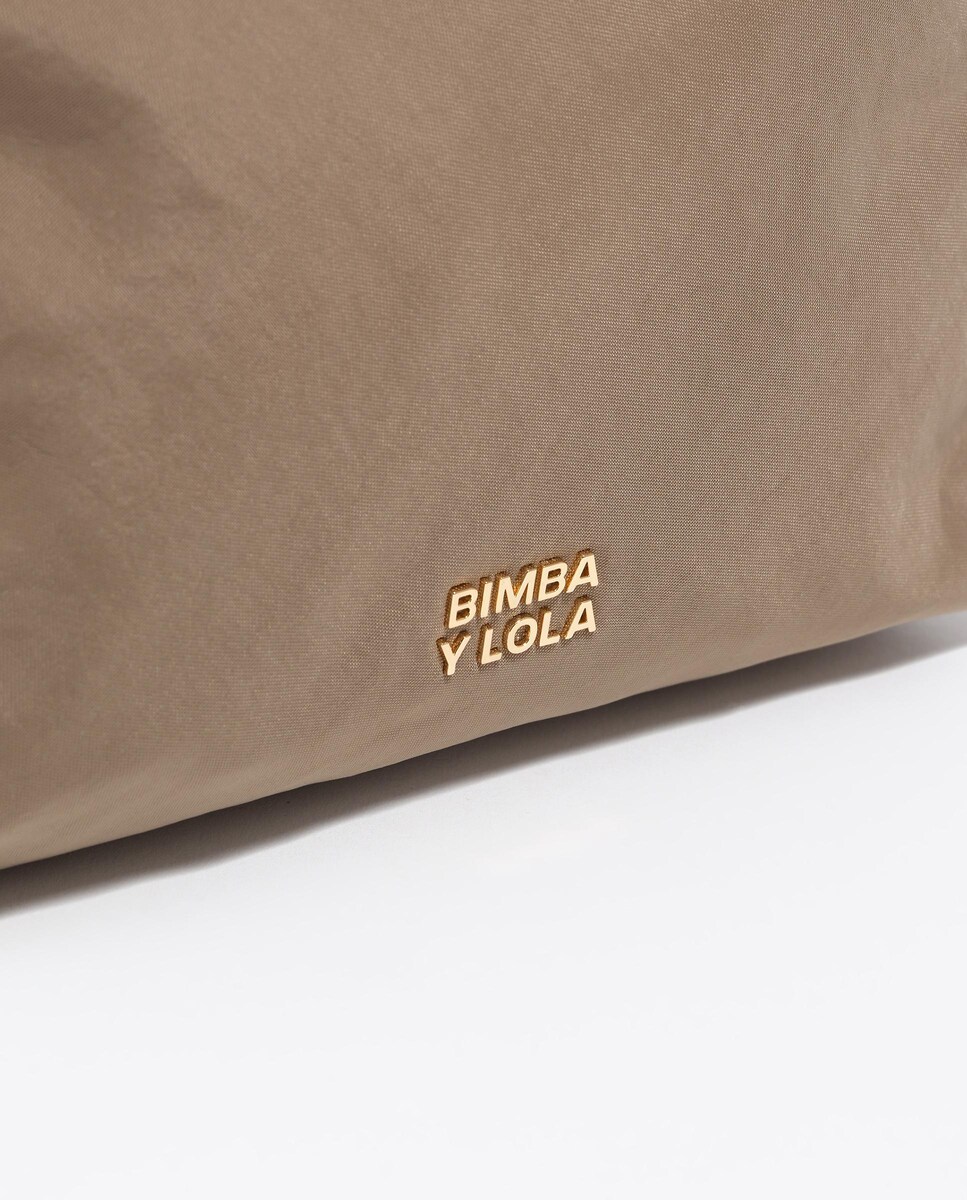 Necessaire Grande de Nylon Castanho-2